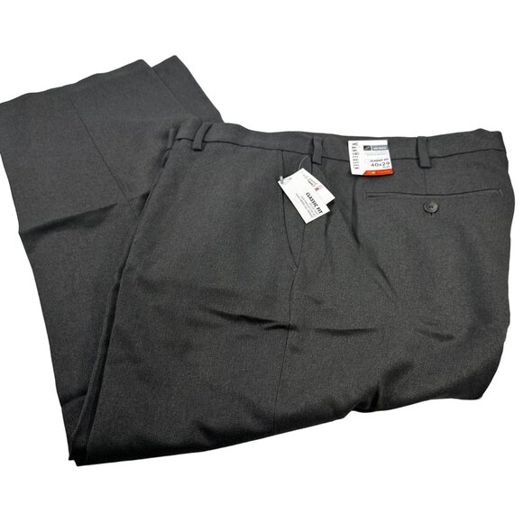 Van Heusen Men's Size 40x29 Pant Traveler Classic Fit Flat Front Gray New - Picture 1 of 16